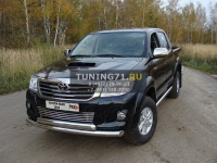 Пороги труба 76,1мм Toyota Hilux 2012